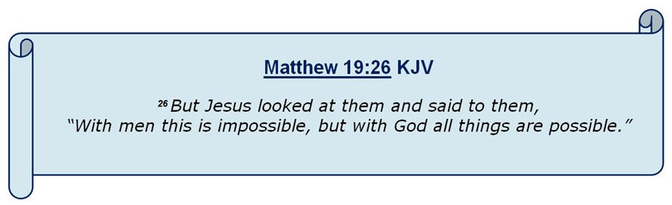 Bible quote: Matthew 19:26