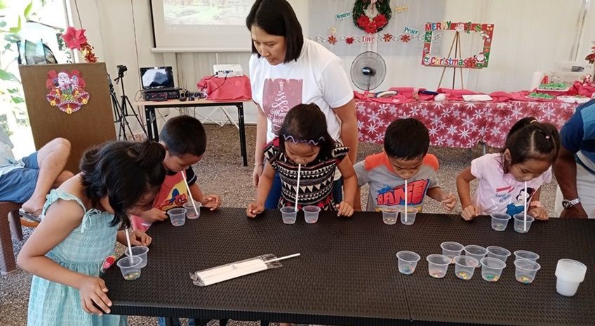 The children playing - featured