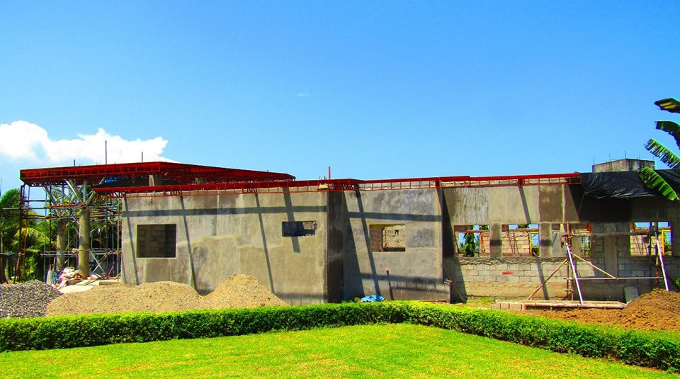 Front view of the CEA Learning Center under construction, October 2023.