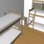 Children's bedroom design at the CEA facility.