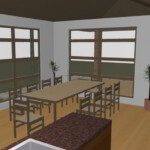 Dining area at the family house.