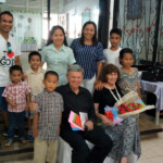 CEA children and staff with Ron and Pat Brown