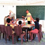 CEA children with Gigi Brown during a math lesson April 7 2020