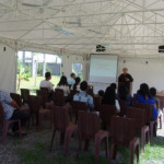 Ron Brown, preaching the lesson, during the first church of Christ worship service at CEA last Sunday, March 15, 2020. First church of Christ worship service at CEA