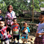 Mom Pat Brown with the children outing