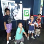The CEA children about to watch a movie